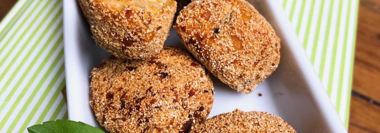 Bolinho de arroz com lentilha
